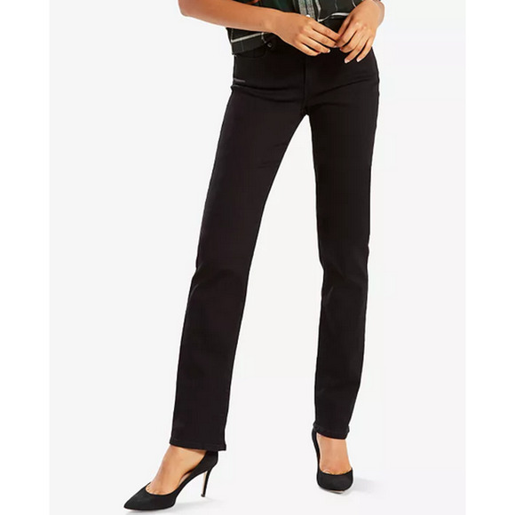 Levi's Women Classic Straight Leg Jeans Black Size 32 - Picture 1 of 2